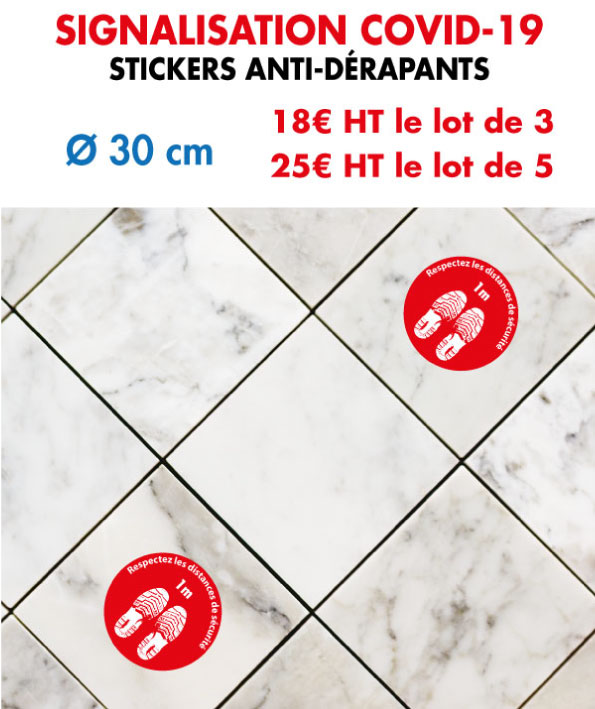 COVID-19 signalisation ronde 30cm