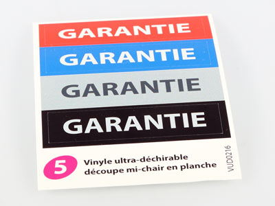 echantillon sticker ultra dechirable