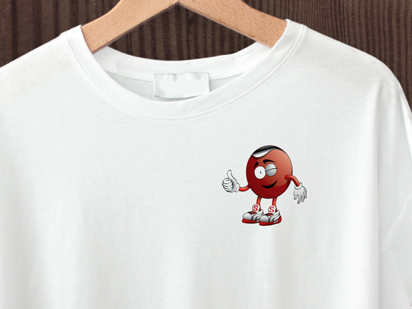 sticker thermocollant white t shirt Front