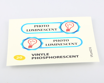 echantillon sticker phosphorescent