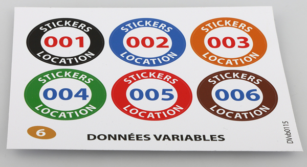 sticker numerotes